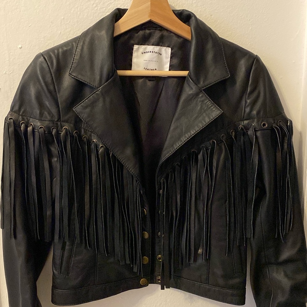 Understated Leather fringe jacket